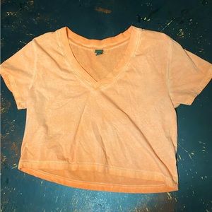 Wild fable orange crop top loose fitting t shirt
